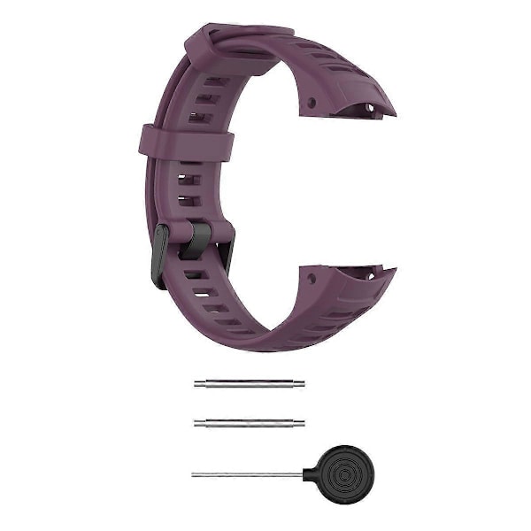 Silikon Armband för Garmin Instinct Tactical/Instinct Tide/Instinct 2/Instinct Armbandsrem med Svart Spänne Purple
