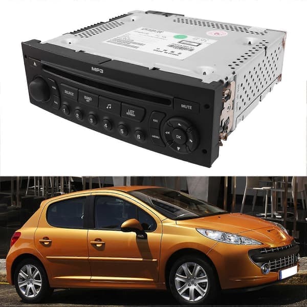 RD43-autostereot CD USB Aux MP3 207 206 307 408 807 C2 C3 C4 C5 C8 musta