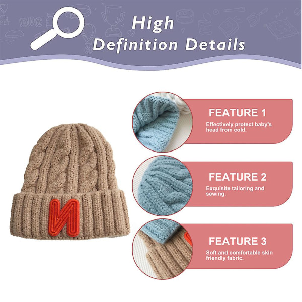 Stickade mössor Tecknad Twist ullhattar för pojkar och flickor Baby Pullover hattar Ages3-10 Style1 style4