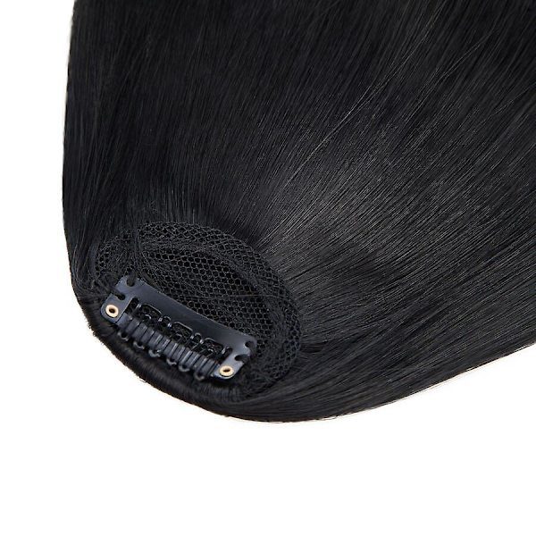 Clip-in Hår Bangs Extensions Fransk Hår Bangs Stilig Hår Bangs Hårstykker 28cm black