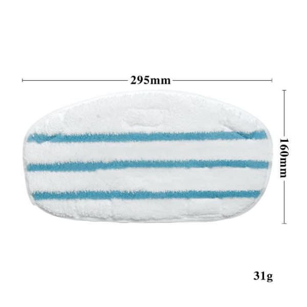 10 stk. Superfine fiber moppepuder til udskiftning til PurSteam ThermaPro dampmoppe