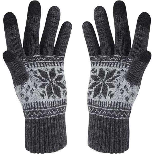 Vinter pekskärm Snow Flower Håll varma handskar