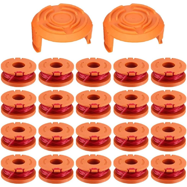 For URPIZY gressklipper spoler, 20 stk spoler med 2 hetter, passer til Worx WA0010 WG154 WG163 WG180 WG184