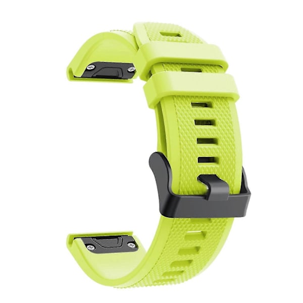 Garmin Fenix 5 -kelloon silikoninen urheiluranneke, säädettävä ranneke mustalla soljella Green yellow Garmin Fenix 5