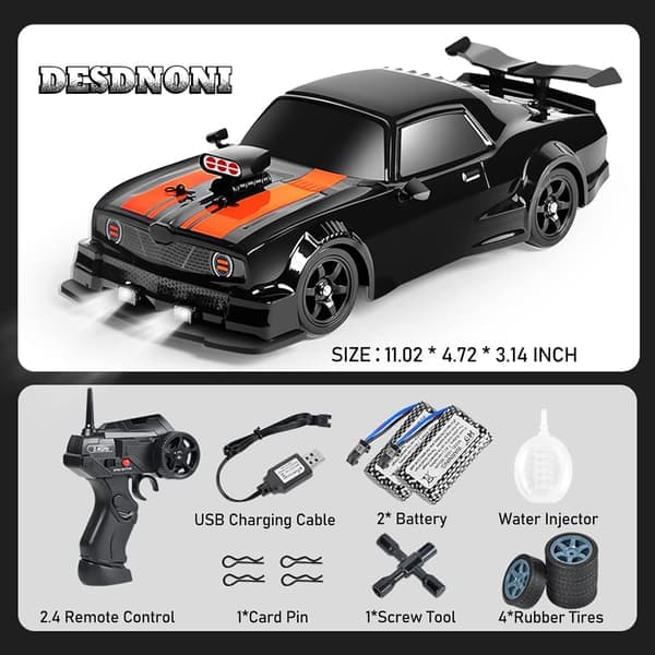Ae86 1/16 RC-driftauto nopea kauko-ohjattava driftauto lapsille ja aikuisille, musta black