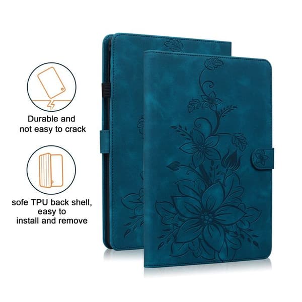 Etui til Samsung Galaxy Tab A9+/A9 Plus - Stødsikkert - PU-læder - Stand - Kortlomme - Mørkeblå