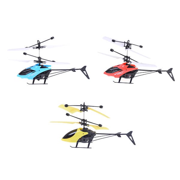 RC Infrarød Induktions Helikopter Fly USB Opladning LED Heliko Blå