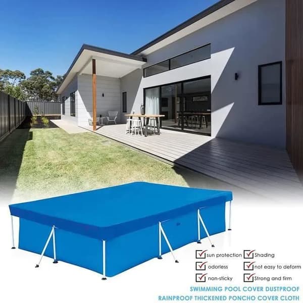 Poolöverdrag - Rektangulärt - Blått - 300 x 200 cm - Smutsskydd