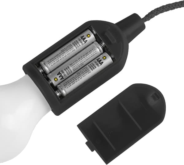 Lynlåslys - Bærbart LED-hængelys til udendørs/indendørs belysning til camping, garage, terrasse og teltbelysning (sort) - 75-WL2030-XS3-