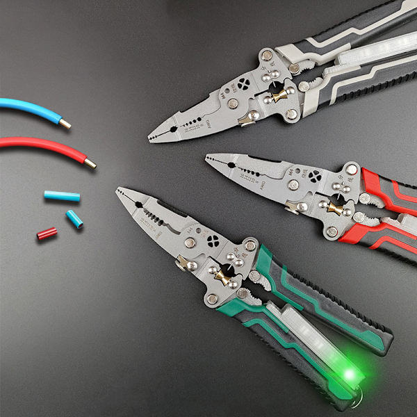 Foldbar kabelstripper med elektricitetsmålingsfunktion til Things P sort black