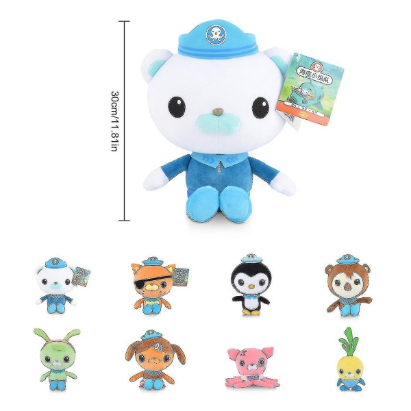 2023 Animoitu merieläinten pehmolelut, 12 tuuman merenneidot Octonauts täytetyt pehmeät tyynyt, lasten lahja, kodinsisustus-hhny Vegimal Vegimal