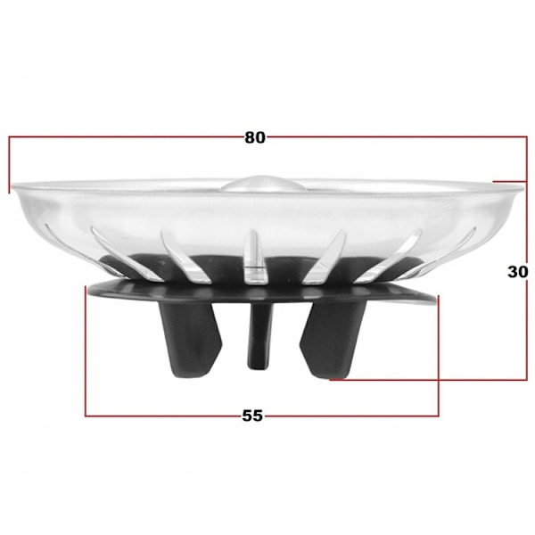 2-pack - Plugg för IKEA Kök Atlant / Domsjö / Sil till diskho - Korgventil 2-pack 2-Pack