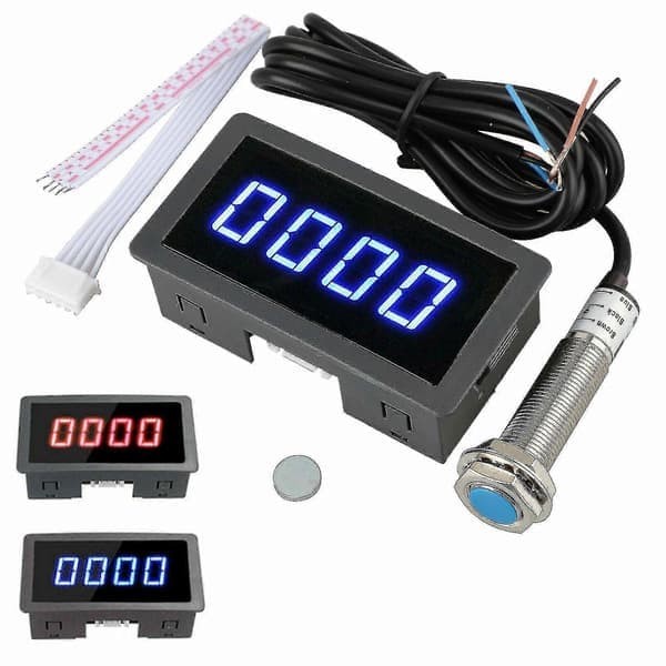 2025 Ny 4 digital LED turteller turteller + Hall nærhetsbrytersensor Npn [DB]