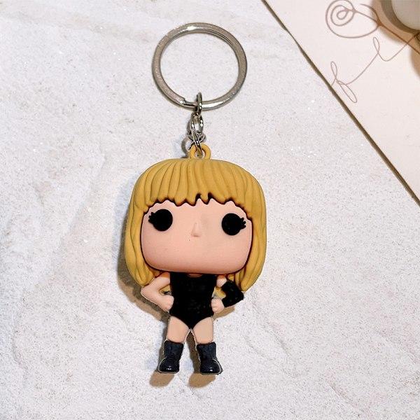 Singer Taylor Swift Nøgleringe Silikone Swift Figur Nøglering Fo A2