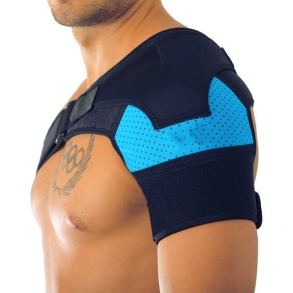 Axelstöd - Blå - Kompressionsstöd - För män och kvinnor - Multisport - Justerbar storlek