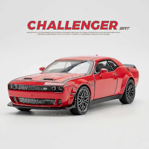 1:32 Dodge Challenger Hellcat Redeye Leksaksbil i Metall med Ljud och Ljus - Samlarobjekt för Barn - Födelsedagspresent Boris Gray