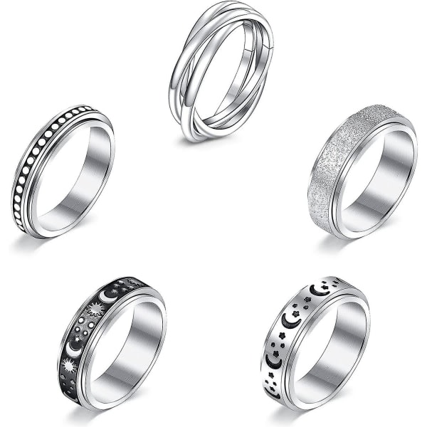 Angstring til kvinder Angst-spinner-ring Fidget Angst-fidget-ring Angst-spinner-ring Stress-ring Anti-angst aflastningsringe til kvinder