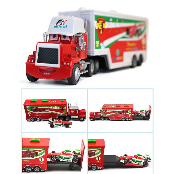 Movie Cars 2 3 Characters Lightning Mcqueen & The King & Chick Hicks & Mack Truck Uncle Metal Diecast Toy Cars Vehicle Model For Kids Gifts -