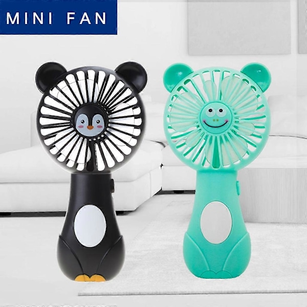 Söta tecknade djurfläktar med mjuka skumblad, batteridriven för studenter Panda Kattunge Mini Kitten
