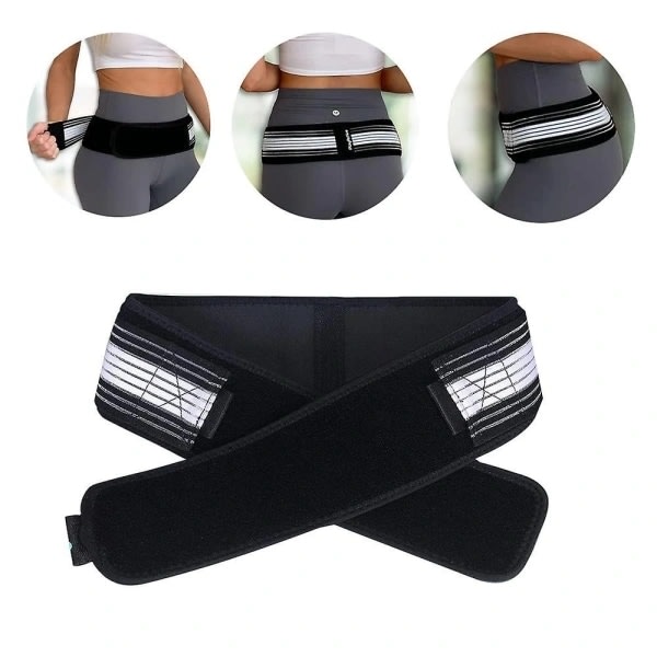 Hip Support Strap - Adjustable to Relieve Sciatica and Hip Problems Black One Size