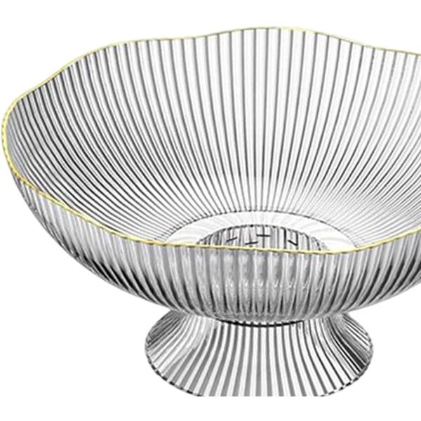 Dekorativ piedestal skål, dessert display stand fadholder, snacks frugtkurv skål til bondehus køkken brød snacks hjem dekorationer White