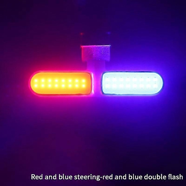 Ny Hjärtformad LED Cykellampa USB Uppladdningsbar Baklampa Vattentät MTB Turning Model