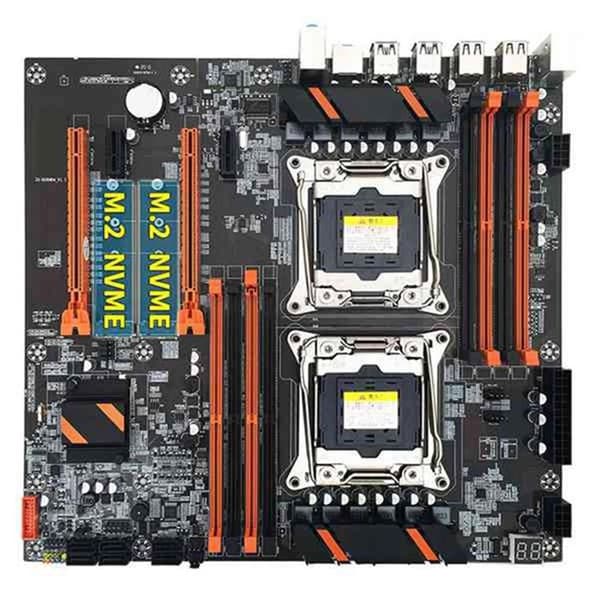 Kahden suorittimen X99 LGA2011 -emolevy, tukee DDR4 ECC -muistia + 2XE5 2650V3 -suoritinta + kytkentäkaapeli