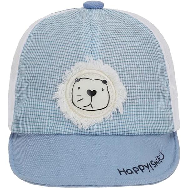 Babyer Nydelige Tegneserie Topplue Småbarn Pustende Bomull Mesh Solhatter Visor Baseball Caps Blue