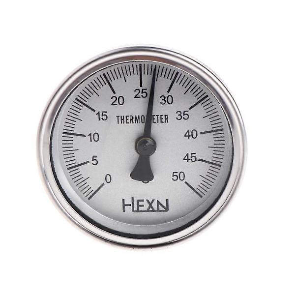 Bi-metallisk process-termometer i rostfritt stål 1/4PT-anslutning 50-300 100 degree