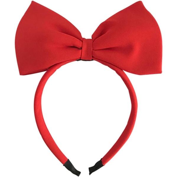 Bowknot Pannband för kvinnor Röda rosetter för hårtillbehör Hårrosetter för flickor Hårband Bowknot hårband för jul Födelsedag Cosplay