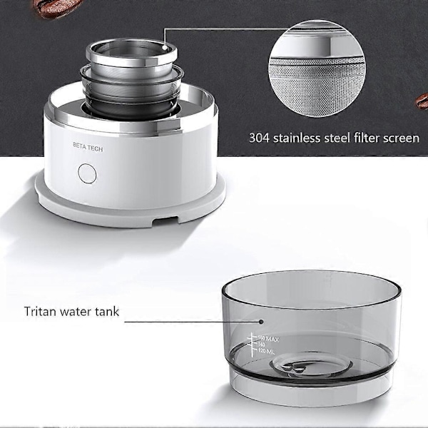 Mini Portabel Elektrisk Kaffebönor Burr Kvarn Automatisk Kaffekvarnmaskin för Resor Utomhus