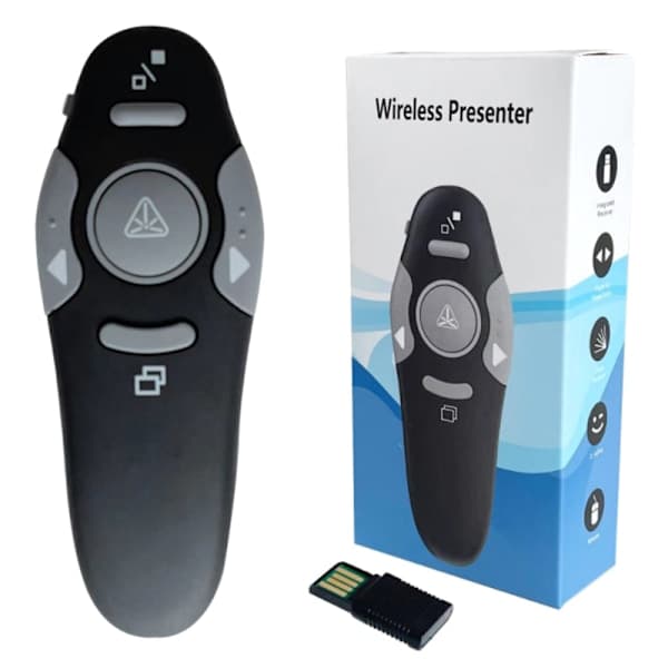 Trådløs USB Powerpoint Præsentation PPT Flip Pen Pointer Klik sort onesize
