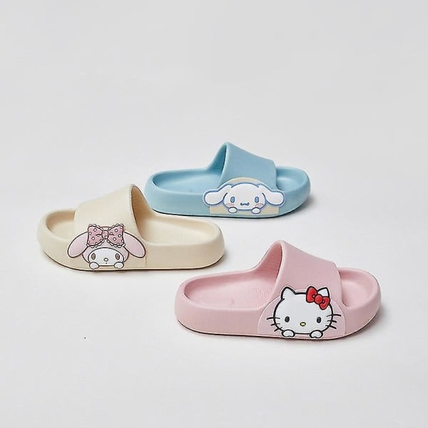 Kawaii Sanrio Tofflor Cartoon Hellokitty Cinnamoroll Mymelody Sommar Barnhem Non-Slip Tvätt Sandaler Barn Present Cinnamoroll-C 30-31