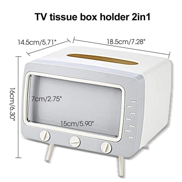 Multifunktionell låda för servetter Creative tv-låda för mobiltelefonhållare, grön style5