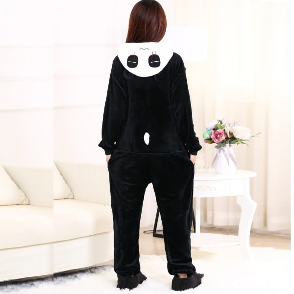 Panda Kigurumi Pyjamas Bjørn Onesies Voksen En-Del Pyjamas Dyr Nattkjole Kvinner Menn Nattøy Gutt Jenter Cosplay Kostyme Panda Onesies M M