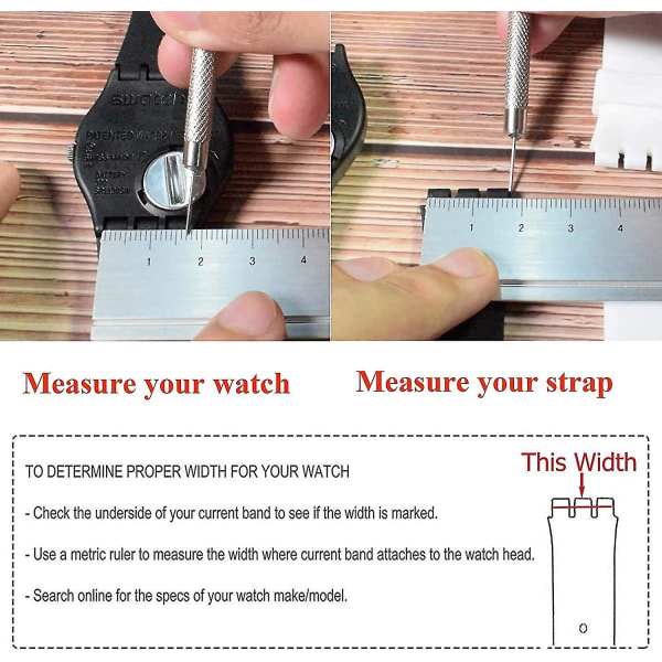 Vandtæt urrem til Swatch (20mm, sort)