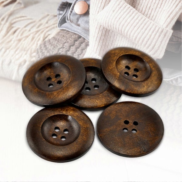 20 stk 35mm Runde 4 Hull Treknapper DIY Sy Strikking Klær Dekorasjon mengxi