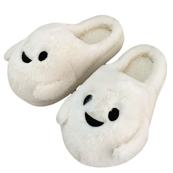 Halloween hjemmesko til kvinder med spøgelse- og flagermusdesign 38-39 38-39