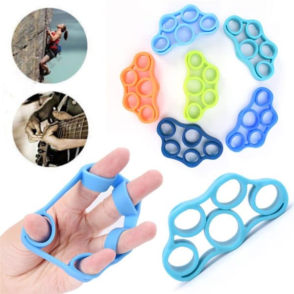 Hånd Finger Styrke Træner Styrkelse Grip Resist Søblå 7.5*4cm Lake blue