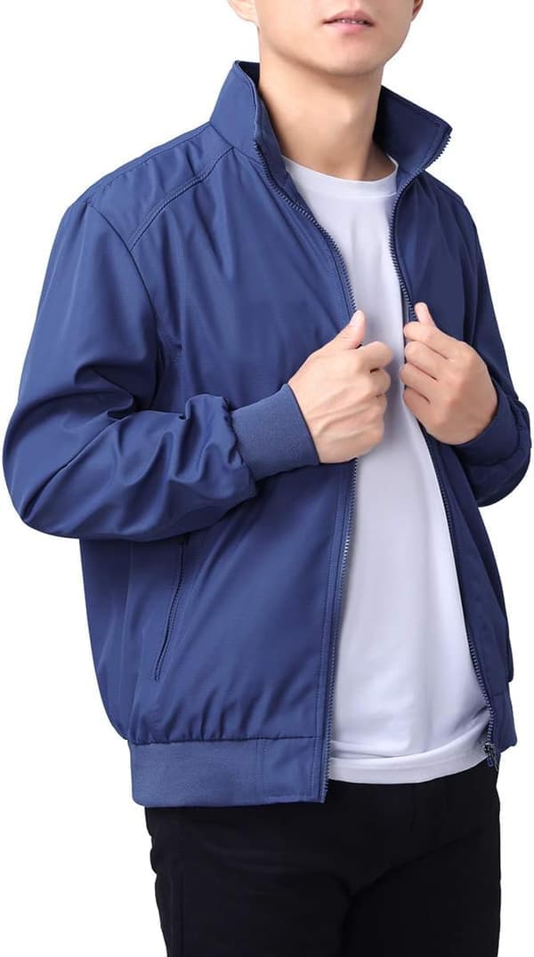 Herr sommar bomberjackor avslappnad lätt vindjacka sportjacka cargo ytterkläder 4XL 4XL Silver Grey