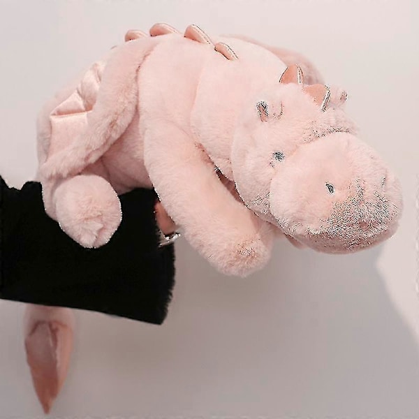 Søt Plysjdrage, Vektet Dinosaurleke Gave eller Dekorasjon til Barn og Voksne pink 70cm