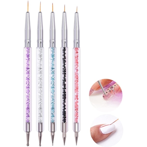 Nagelkonstpenslar, Nagelkonstpenna, Manikyrborrritning Nagelpenna, för Manikyr Nagelkonstdesign