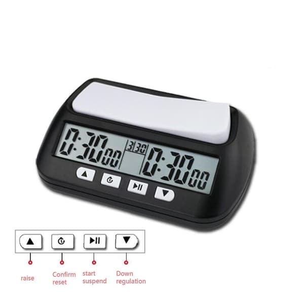 Chess Basic digital sjakkur og spilltimer, digital klokke