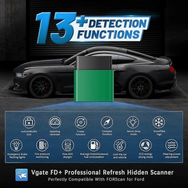 Vgate vLinker FD+ ELM327 FORScan til Ford Bluetooth 4.0 til IOS ELM 327 OBD2 Bildiagnoseværktøj OBD 2 Scanner J2534