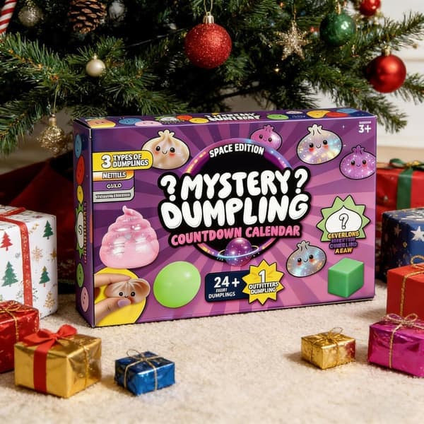 Dumpling Squishy, 2026 Mystery Dumpling Squishies Countdown Kalender, 25 Tilfældige Overraskelses Dumpling Squishies, Stressaflastende Sensorisk Fidget Legetøj (25 Stk)