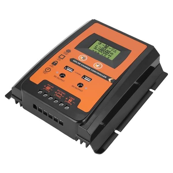Tbest 12V/24V 50A MPPT Solcellsladdningsregulator Batteriregulator LCD-display Dubbel USB