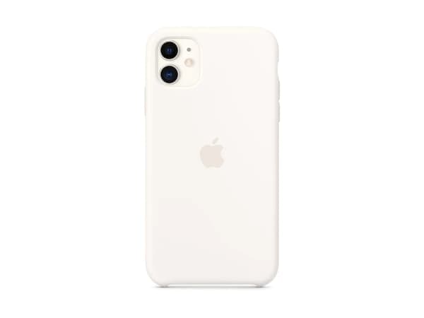 Silikonbeskyttelsesdeksel kompatibelt med iPhone 11 (hvit) Hvit silikon