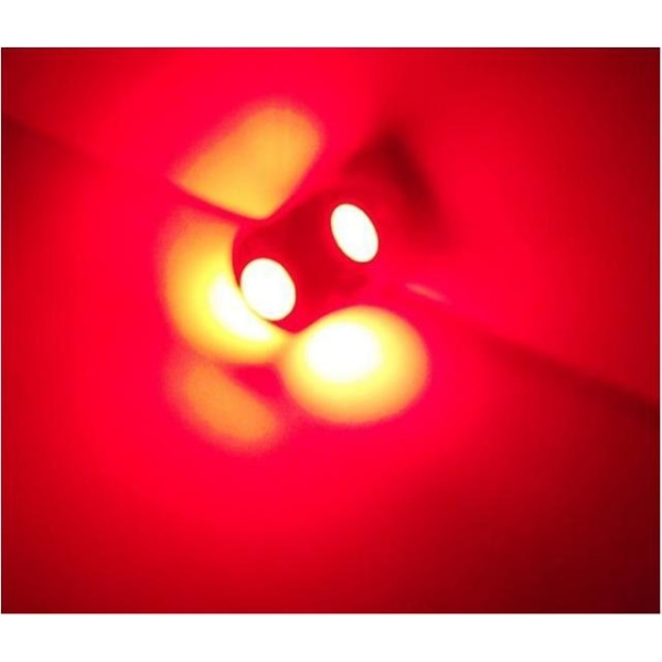 t10 w5w røde Led med 5 stk. 5050SMD chip 12v styling 4-pak Røde 4-pak Red 4-pack