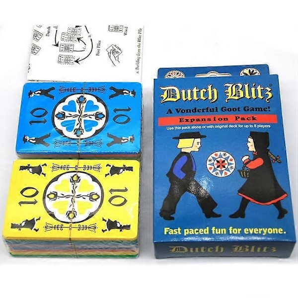 Dutch Blitz Alkuperäinen Nopeatempoinen Korttipeli Sisältää 160 Korttia, Nopea Ja Helppo Oppia, Loistava Perhepeli Hauskaa Kaikille Kahdelle Pelaajalle light green