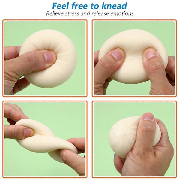 Dumpling Stressbolde, Bløde Klemmelegetøj til Sensorisk Fidget, Dampede Bolle Klemmelegetøj, Festgaver Grøn green